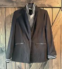 Aqua Convertible Sweatshirt Blazer