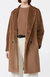 NWT MaxMara Roseto Wool and Alpaca Midi Coat Jacket in Camel