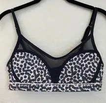 Lululemon  dance to yoga bra ace spot grain black size 2 print mesh