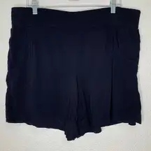 Lane Bryant 100% Rayon Soft Black Shorts