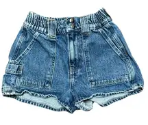 Urban Outfitters BDG Skate Shorts Denim Blue Jean Cargo Style size XS