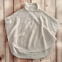 NWT Talbots Ivory Knit Poncho Pullover