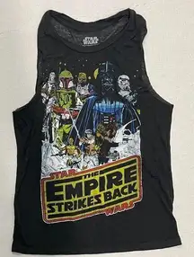 Star Wars Black Relaxed Fit Tank Top - Small