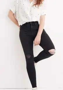 Madewell Petite 9" Mid-Rise‎ Skinny Jeans in Black Sea, Petite 25