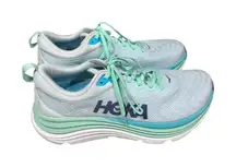 HOKA Gaviota 5 Women’s Size 12 Stability Running Shoes Blue Mint Cushioned