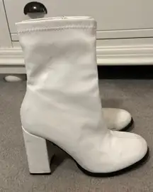White Go Go boots