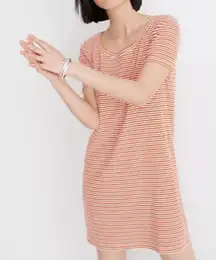 Madewell Swingy Tee Dress in Stripe Stretchy Ribbed A-Line Striped XS