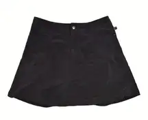 black cargo skort