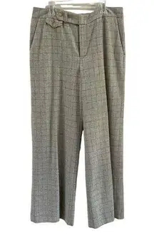 Lauren Ralph Lauren Gray Wool Blend Lined Wide Leg Trouser Size 10