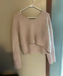 Pink Cropped sweater