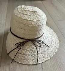 Laundry by Design Cream Patterned Hat OS