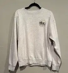 Blue 84 Gray Crewneck Sweater with Ribbed Cuffs