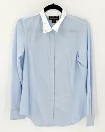 Ariat Pro Series Women’s Blue Equestrian Horse Riding Snap Button Shirt Size 36