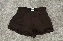 Letter Patched Detail Elastic Waist Shorts