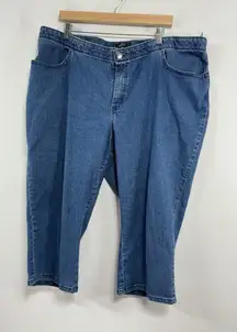 Womans Lee Rider Capri Blue Jeans 22 W M
