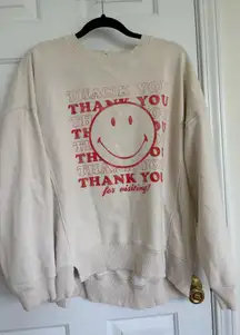 Aerie thank you for visiting crewneck pullover sweatshirt