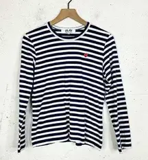 Comme des Garçons Play  Striped Long Sleeve TShirt Size Large