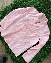 Pink Poplin Button Up Shirt (NWT)