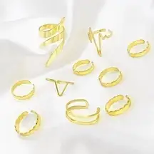 Gold Stacking Ring Set