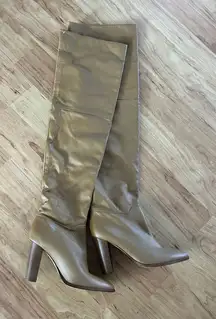 FRAME X Tamara Mellon Boots brown/tan high knee soft leather New no box size 8.5