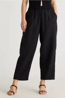 Quince 100% European Linen Black Pants Sz L