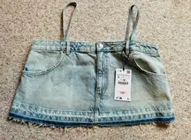 ZARA  Jean top size Large NWT