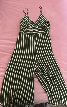 Green And White Romper