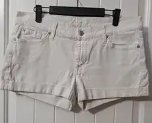 NWOTS 7 FOR ALL MANKIND Mid Rise White Shorts W31