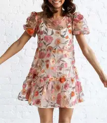 SALTWATER LUXE In Bloom Mini Dress In Pink Floral size S NWOT