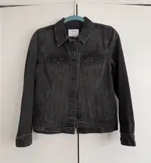Old Navy Womens Denim Jacket Black Wash Size S‎ Trucker Style Cool Everyday