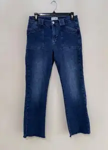 FRAME Le High Straight Trapunto Aurora Jean Size 29