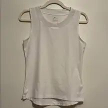 Nike Women's Classic White Tank Top with mesh collar