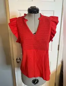 NATION LTD REVOLVE  Flutter Sleeve Top, Small