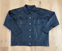 White Fox  PU Jacket Cold Heart Size S/M Black