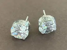 Silpada Sterling Silver .925 Solitaire Cubic Zirconia Post Earrings