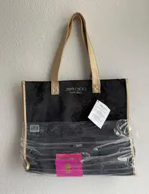 Parfums Black Velvet & Gold Metallic Sparkle Tote Bag