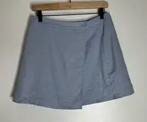 Open Edit Medium Button Wrap Skirt Blue‎ Chambray CP