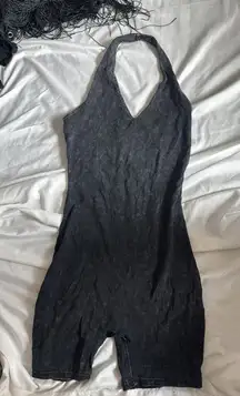 One piece halter top romper