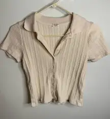 Brandy Melville Collared Shirt White Button