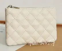 White Diamond Quilted Card Cash Pouch