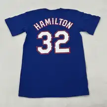 Texas Rangers Josh Hamilton #32 MLB  Blue Jersey Tee Shirt Adult size S