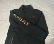 Ariat Women’s Jacket Medium Lightweight Green Embroidered Floral