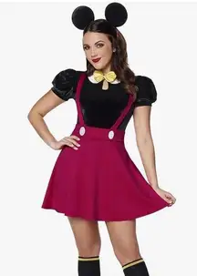 Disney Minnie Mouse Dress Costume Womens Size M Mickey and Friends Halloween