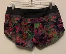 lululemon athletica Women's Multicolor Leaf Print Athletic Shorts