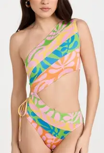 Solid & Striped The Randall One Piece One Shoulder Small Cut Out Floral‎