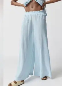 Urban Outfitters Out From Under Demi Mesh Wide-Leg Pant Blue Oversized Slouchy S