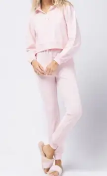 L* Space Women's Pastel Pink Livin' Is Easy Drawstring Pant Size Medium