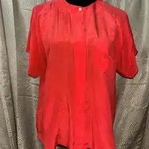 Vintage Red Sohpisticates Silk Top