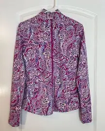 Tommy Bahama Pink Coastal Beachy Floral Golf Tennis UPF Jacket Small NWOT