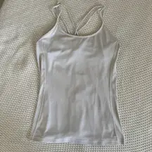 Lululemon Free to Be Criss Cross Back Tank Top White Size 8